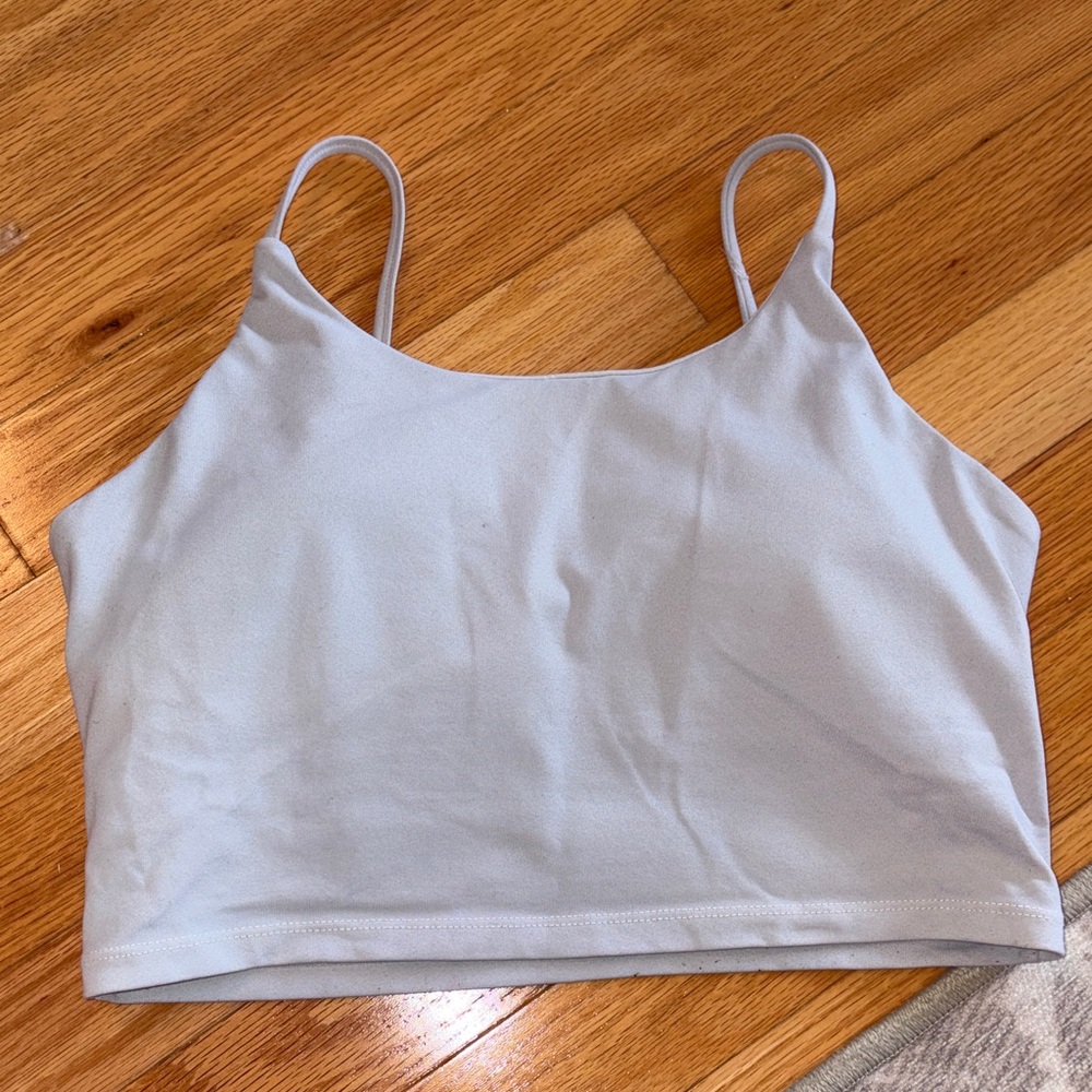 White Cropped Cami Tank Top